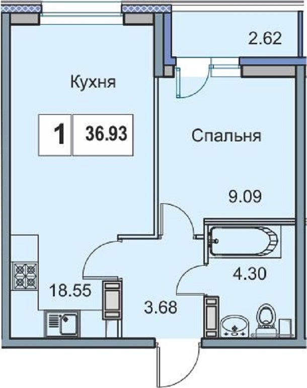 Готовые 1 комнатные квартиры